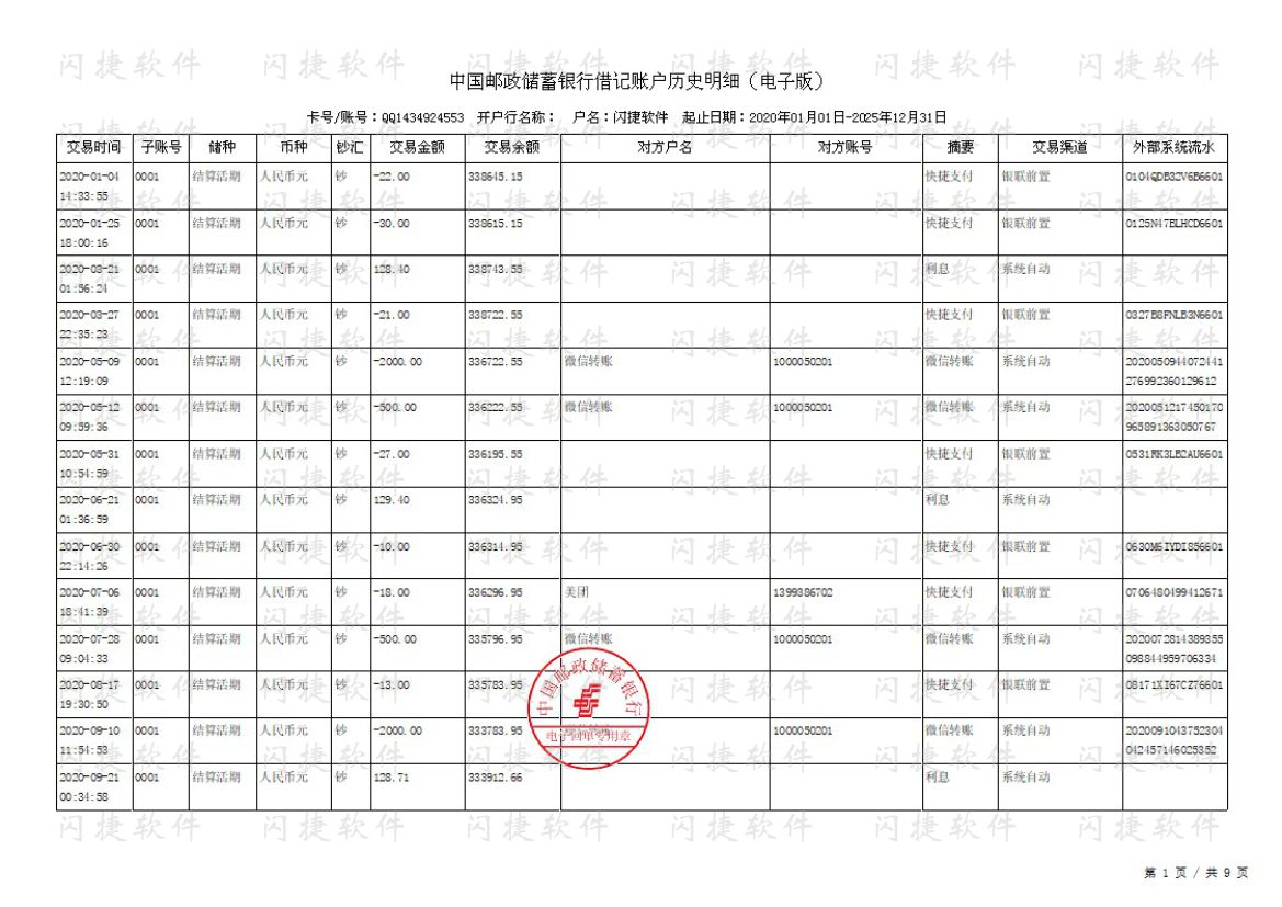 2026版邮政银行电子版